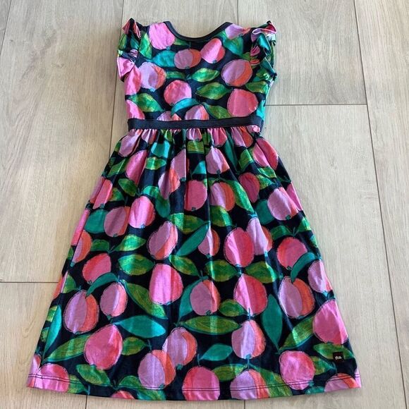 Tea Collection Guava Go-Go Pink Flutter Dress size 6 - Picture 2 of 5